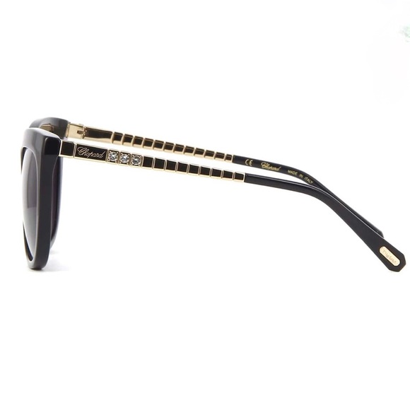 🆕 New/Authentic Chopard Black Cat Eye Sunglasses ▪️ SCH260S 700 ▪️ 54-19-135 - Picture 2 of 14